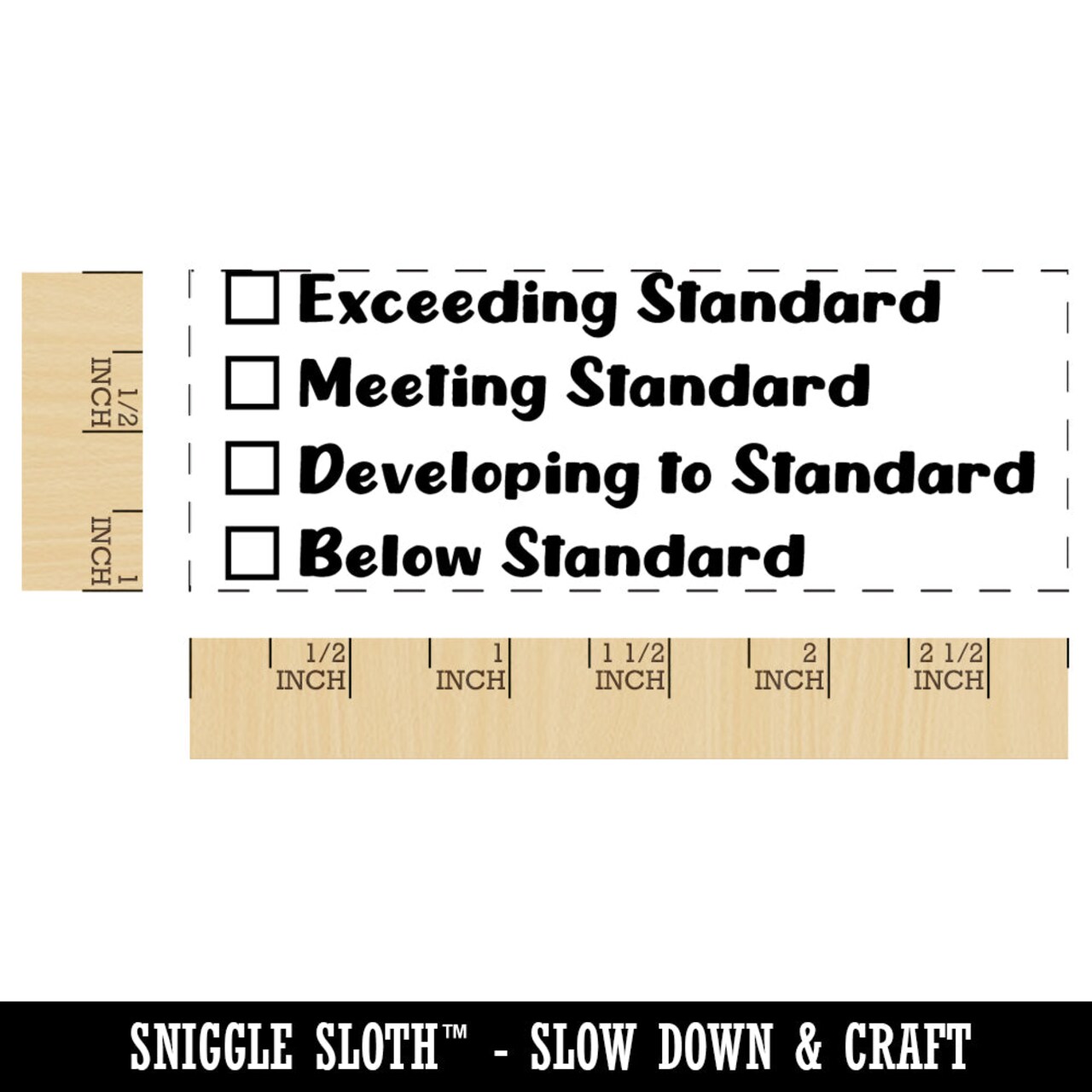 Assessment Standard Checklist Teacher Student School Self-Inking Rubber Stamp Ink Stamper
